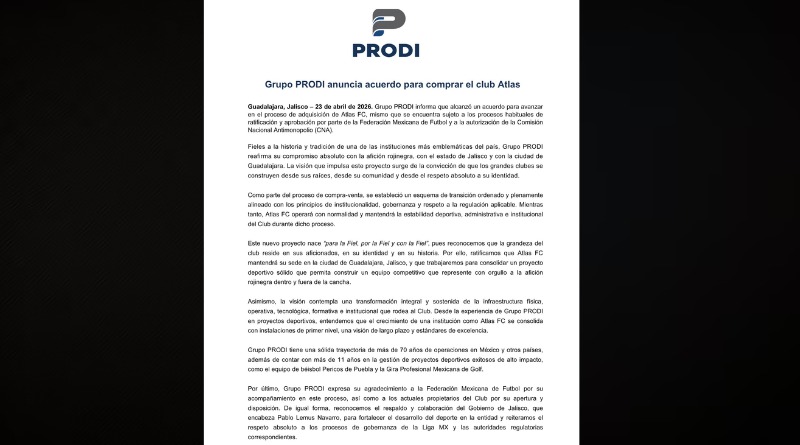 ATLAS PROTAGONISTA SIEMPRE: PROMETE GRUPO PRODI