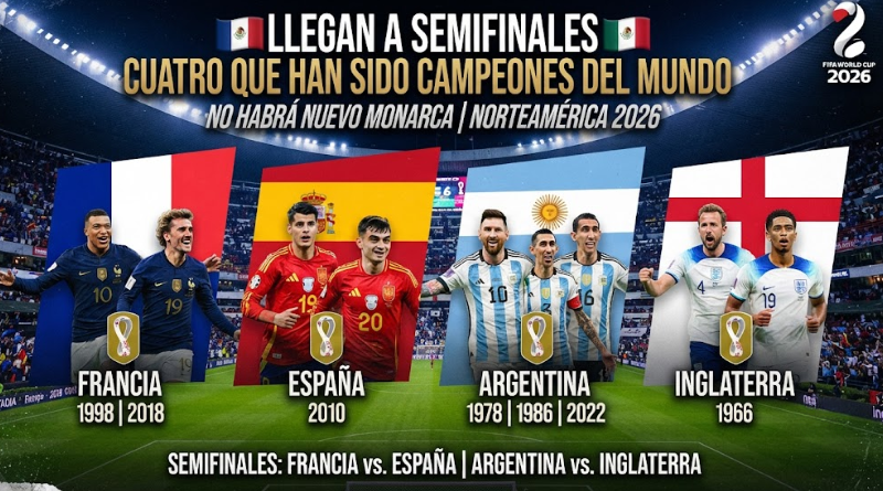 SEMIFINALES TENDRÁ A CUATRO CAMPEONES DEL MUNDO
